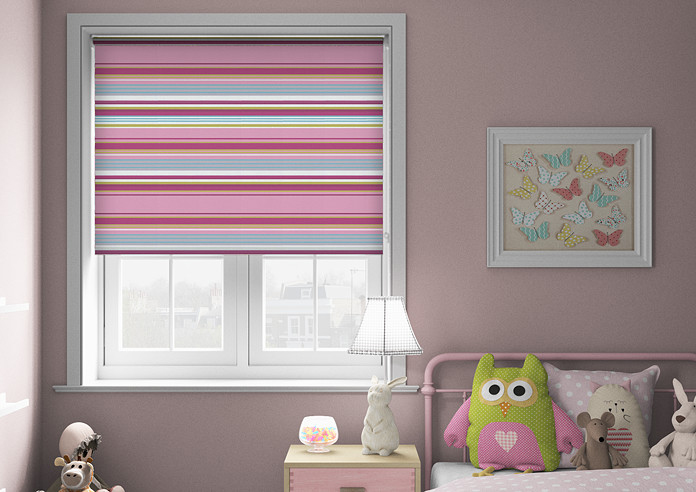 Stripy (Blackout), Pink - Roller Blind - Image 3